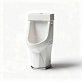 Urinale da parete in ceramica bianca dimensioni 60 x 40 x 60cm con scarico a pavimento
