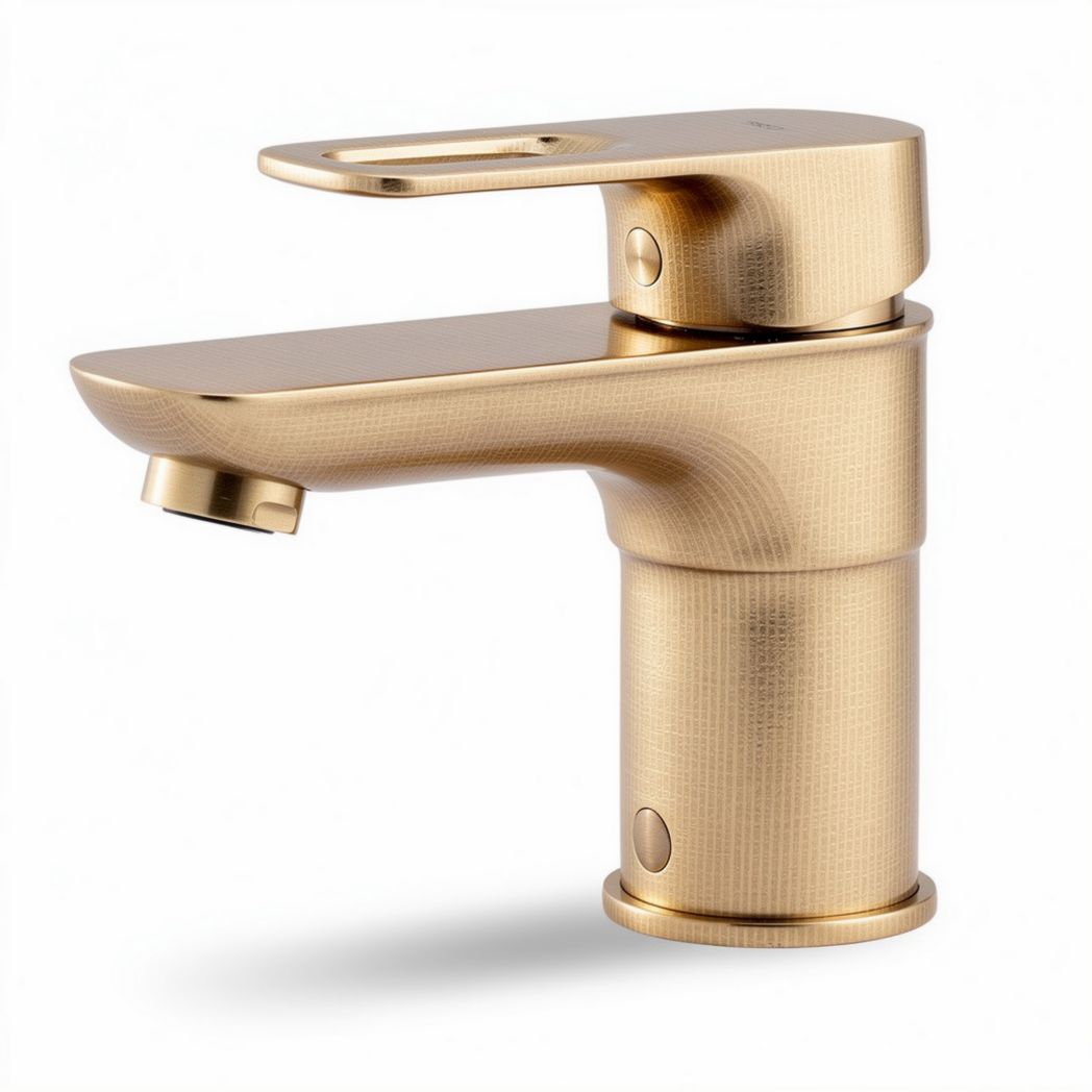 Miscelatore in ottone lucido per lavabo con tecnologia a risparmio idrico dimensioni 20 x 10 x 12cm